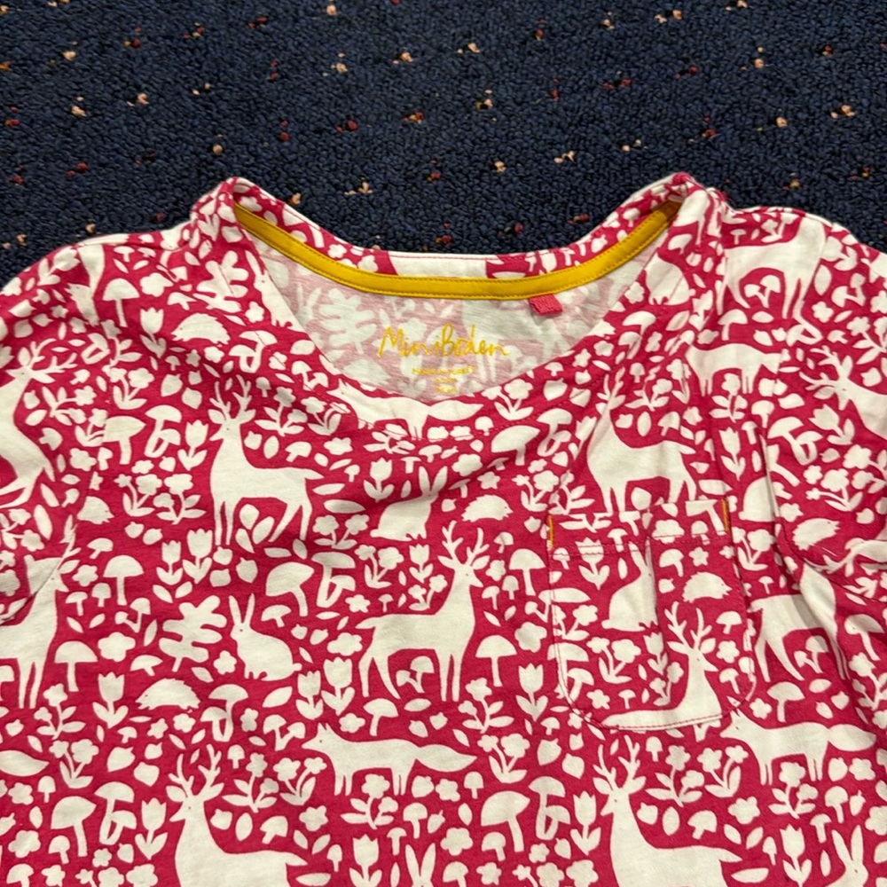 Mini Boden size 11-12 yr Girls Fun Jersey Dress - worn once